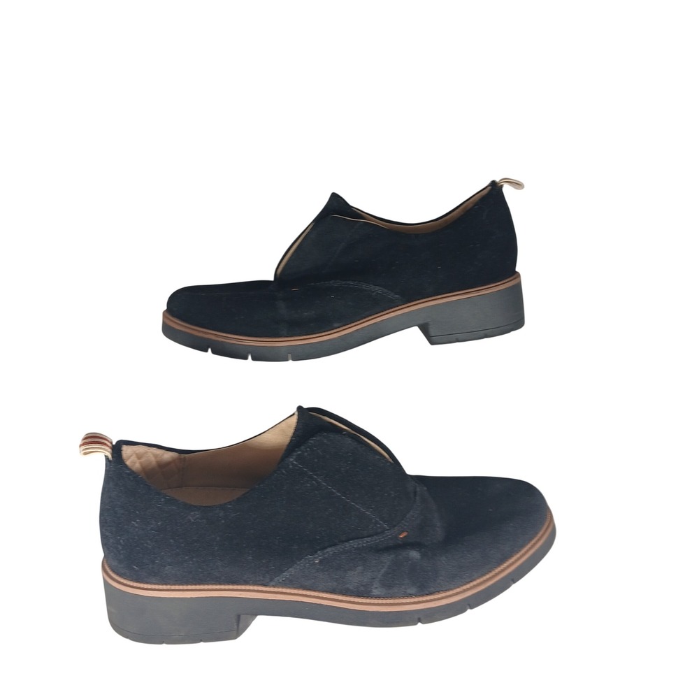 Dr. Scholl's Guess What Loafers 10M Black Suede Platform Slip On Dark Academia